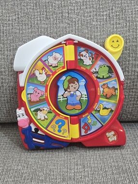 2003 Mattel See And Say The Farmer Says Sound Toy Red See 'N Say Animals Works